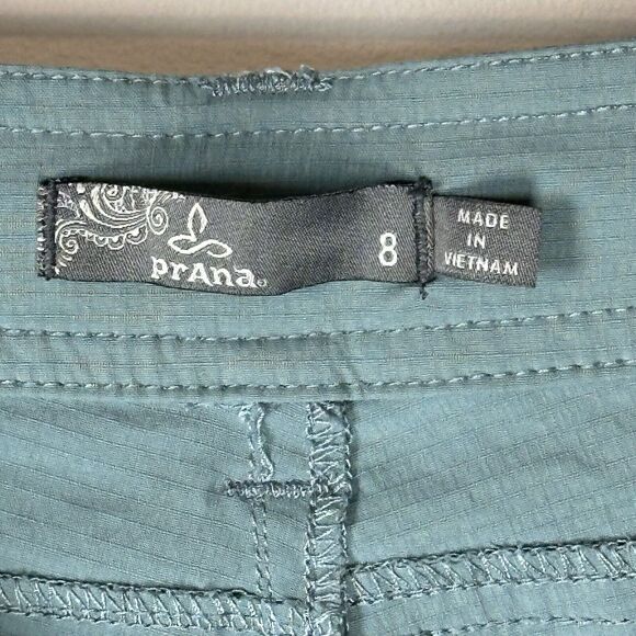 PrAna  Revenna Knicker Trail Hiking Shorts Teal Green Womans 8 - Picture 5 of 12